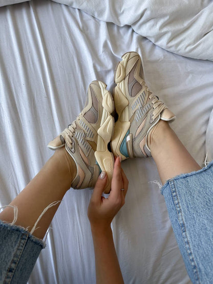 New Balance 9060 Ivory Cream Pink Sand - oceanhype - 