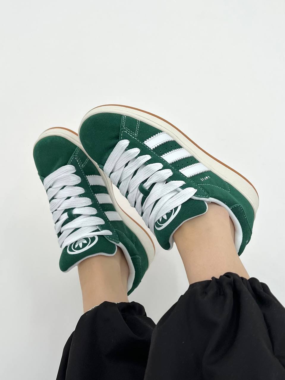 Adidas Campus Dark Green White - oceanhype - 