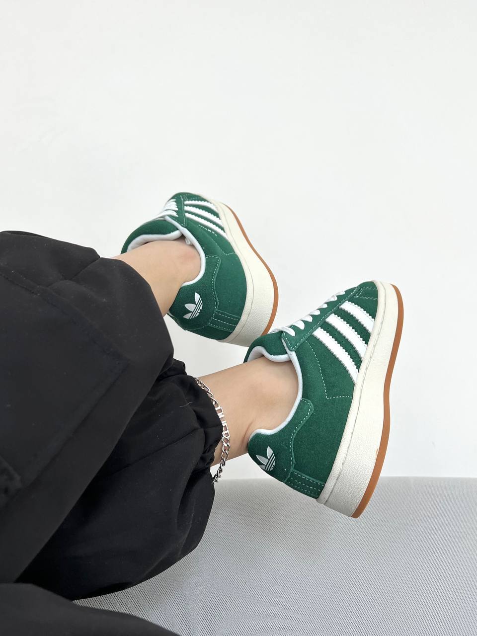 Adidas Campus Dark Green White - oceanhype - 