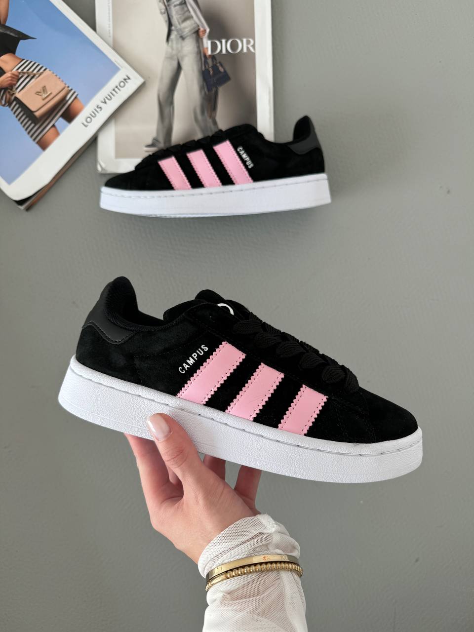 Adidas Campus Black Pink White - oceanhype - 