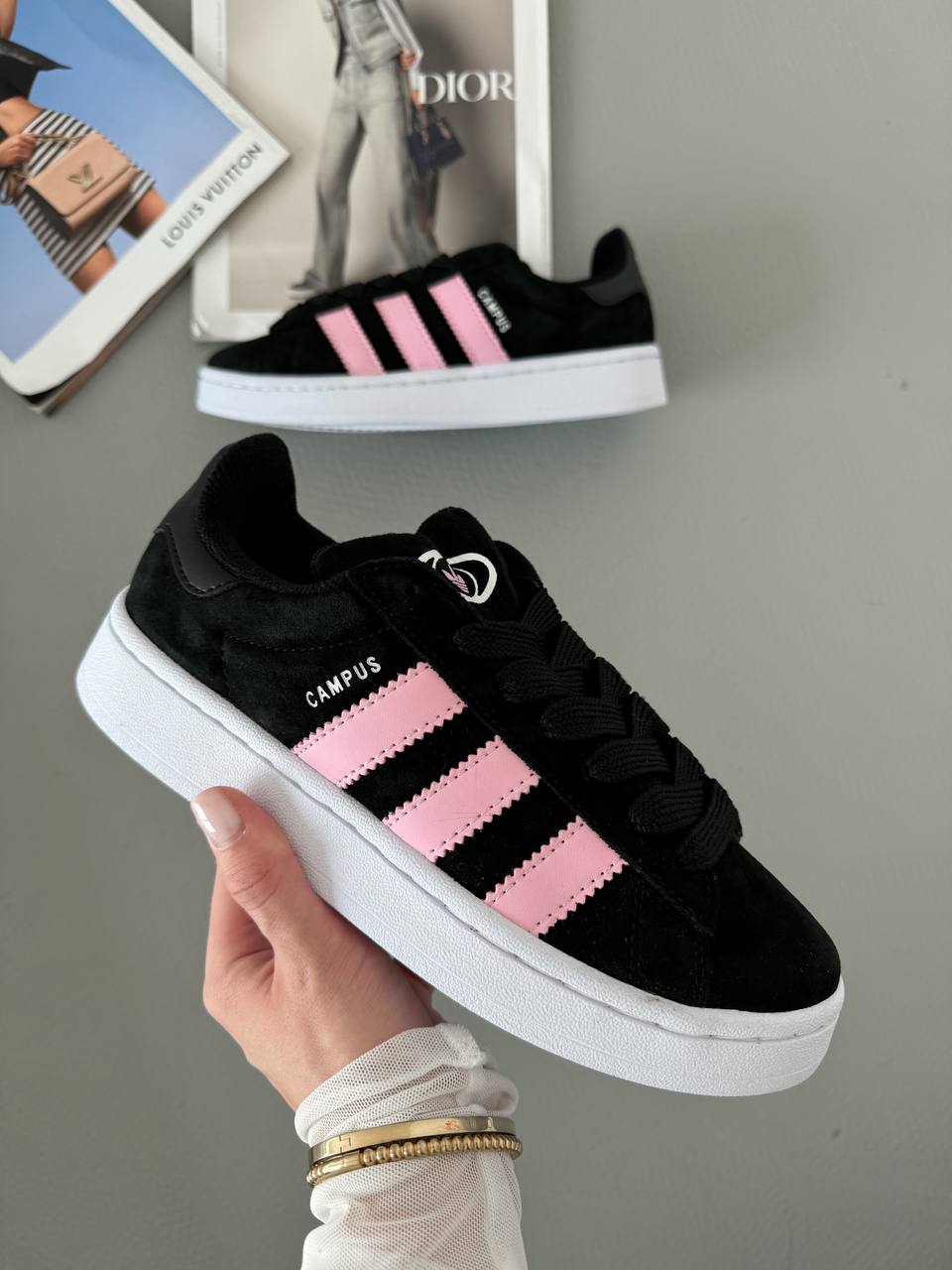 Adidas Campus Black Pink White - oceanhype - 