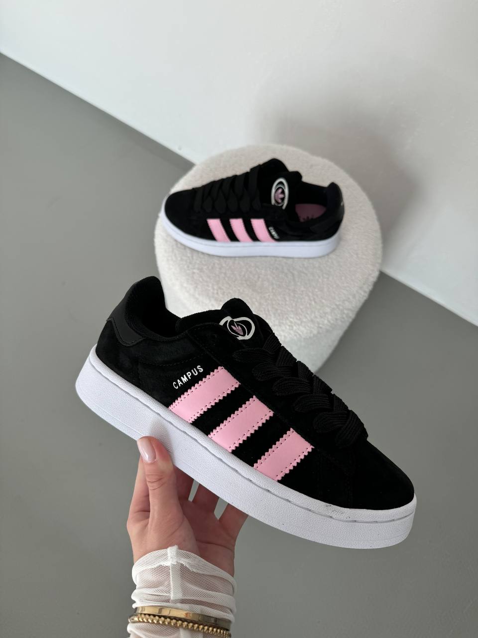 Adidas Campus Black Pink White - oceanhype - 
