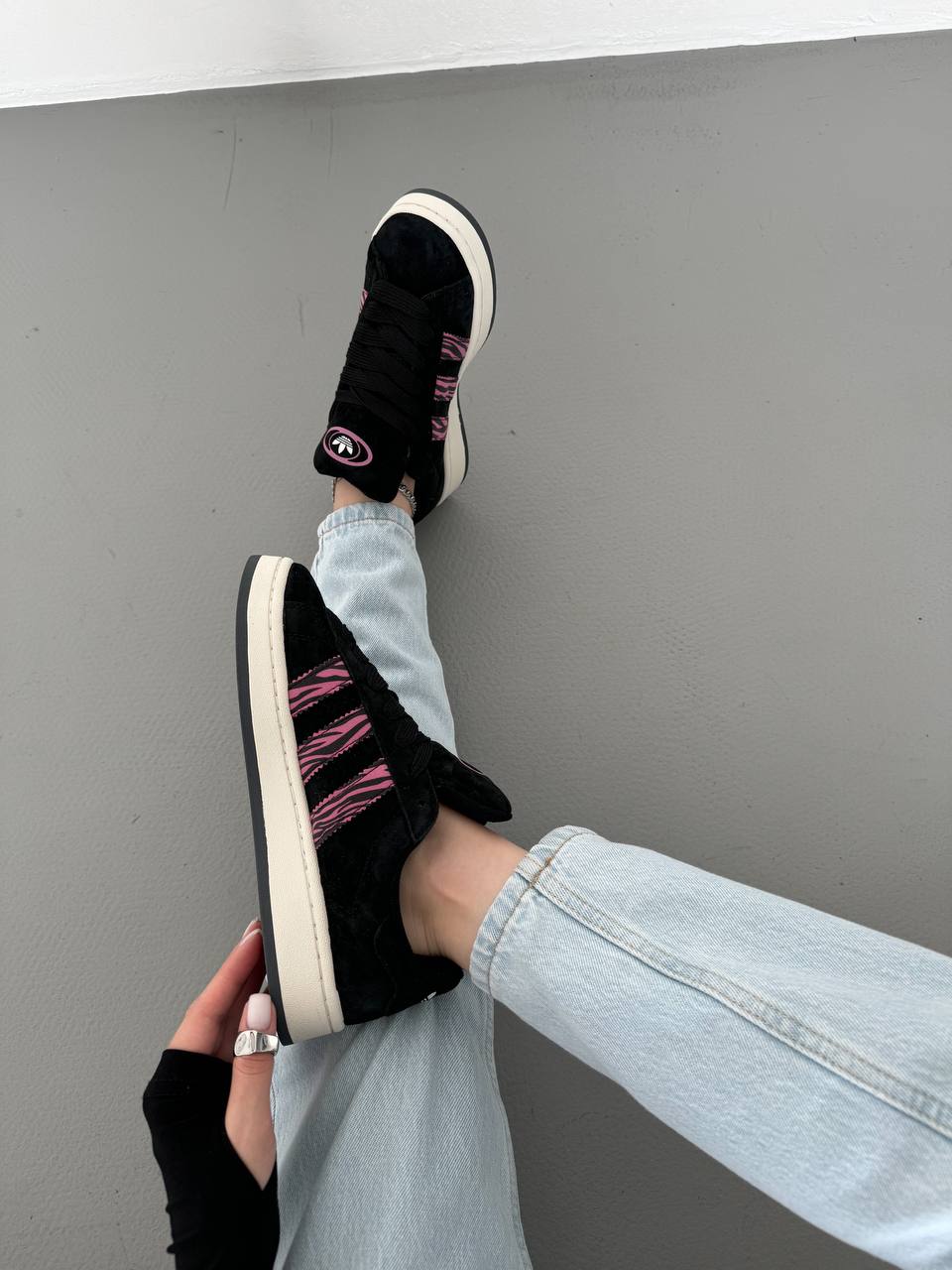 Adidas Campus Black Pink Zebra - oceanhype - 
