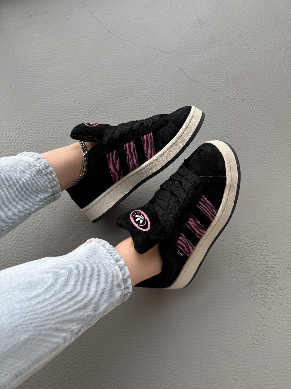Adidas Campus Black Pink Zebra - oceanhype - 