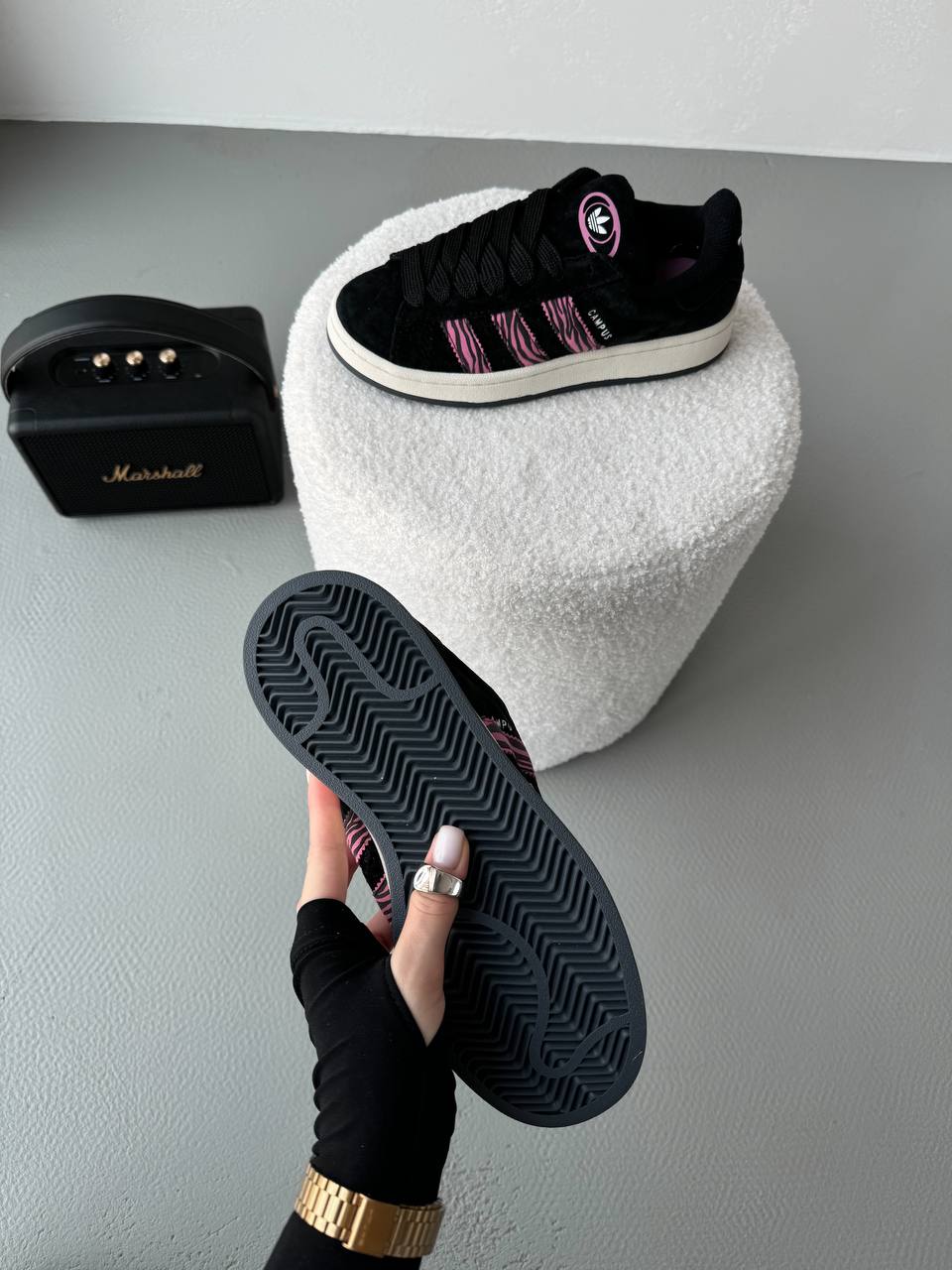 Adidas Campus Black Pink Zebra - oceanhype - 