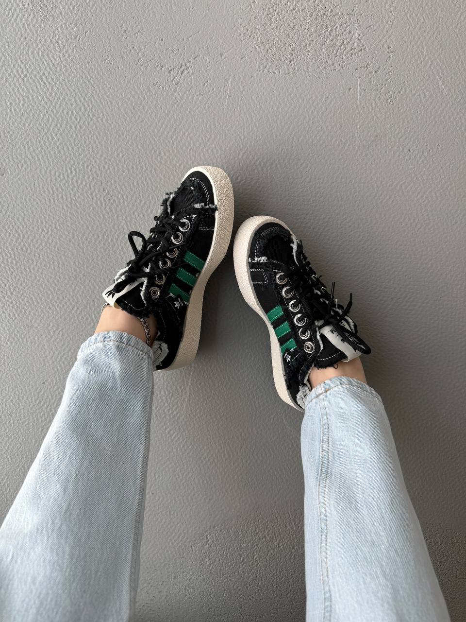 Adidas Campus 80s Black White Green - oceanhype - 