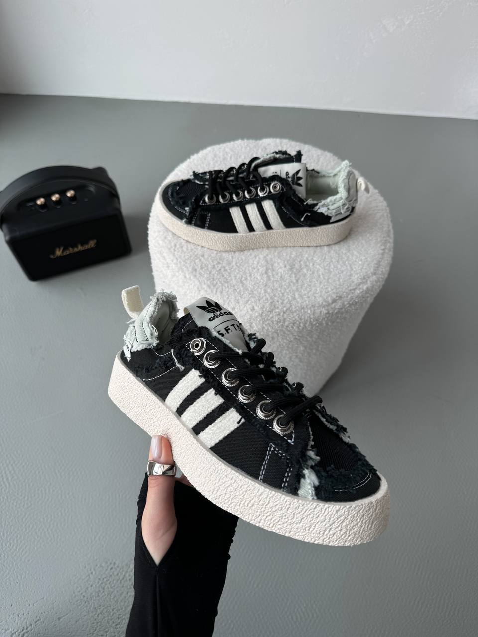 Adidas Campus 80s Black White Green - oceanhype - 