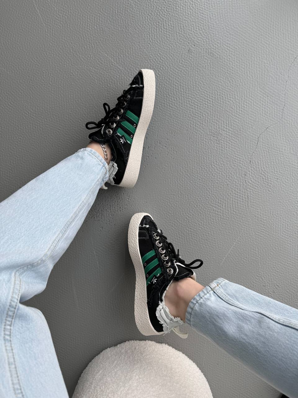 Adidas Campus 80s Black White Green - oceanhype - 