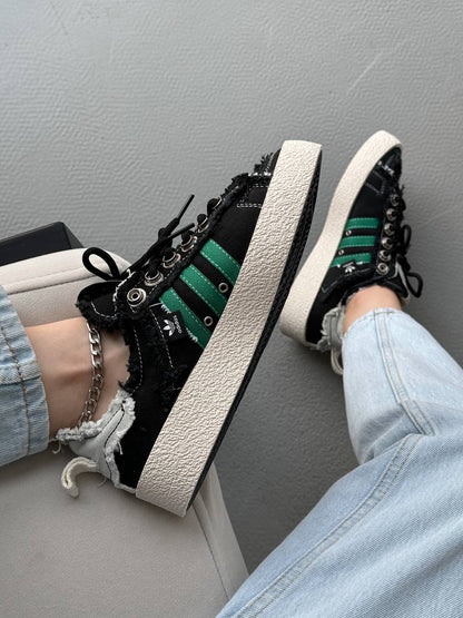 Adidas Campus 80s Black White Green - oceanhype - 