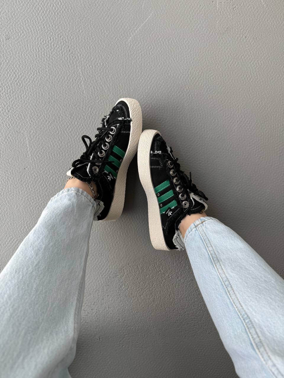 Adidas Campus 80s Black White Green - oceanhype - 