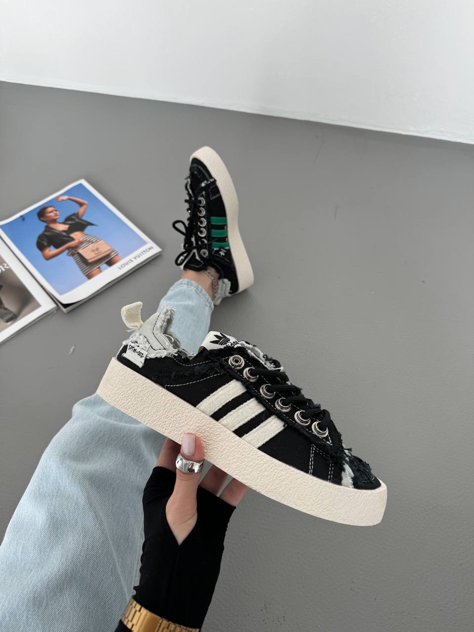 Adidas Campus 80s Black White Green - oceanhype - 