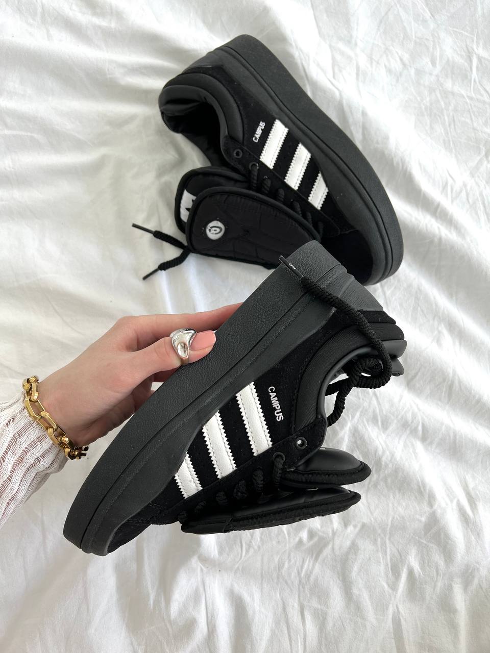 Adidas Campus x Bad Bunny Black White - oceanhype - 