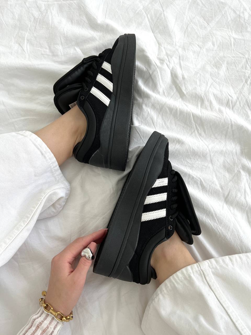 Adidas Campus x Bad Bunny Black White - oceanhype - 