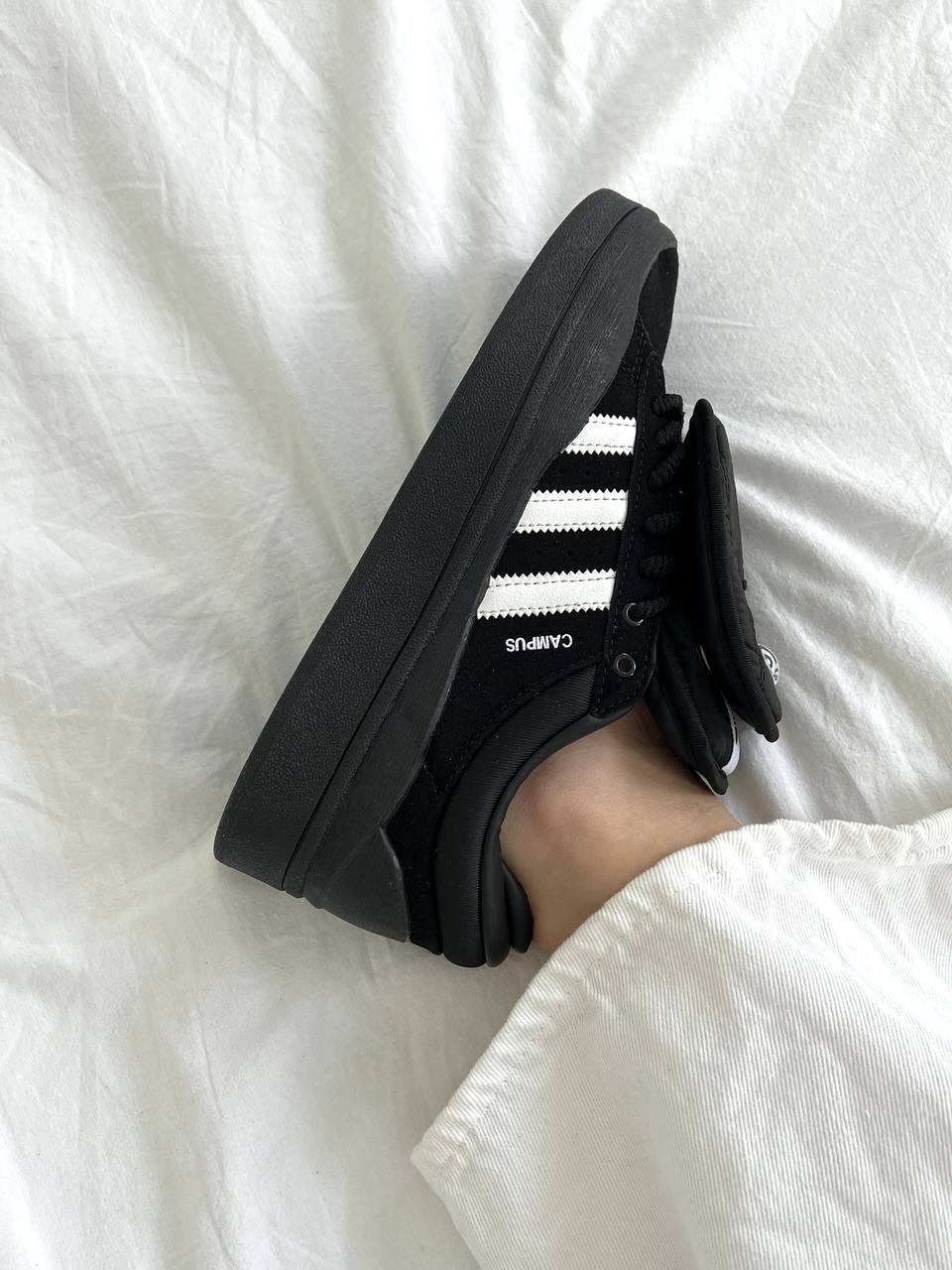 Adidas Campus x Bad Bunny Black White - oceanhype - 