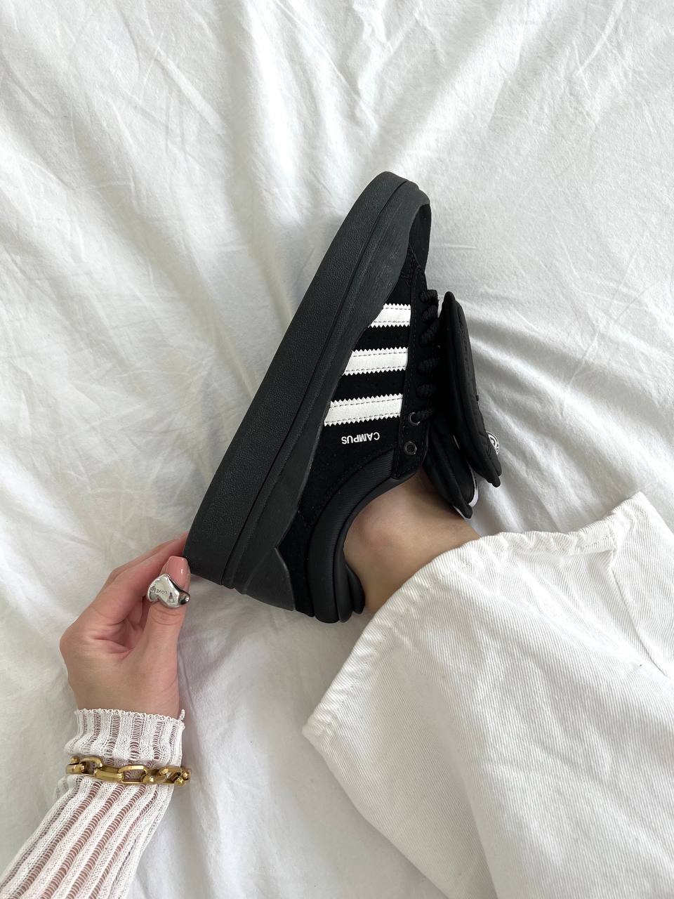 Adidas Campus x Bad Bunny Black White - oceanhype - 