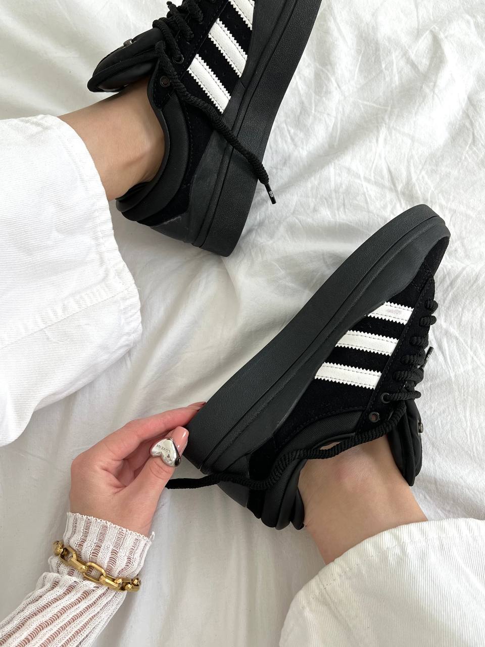 Adidas Campus x Bad Bunny Black White - oceanhype - 