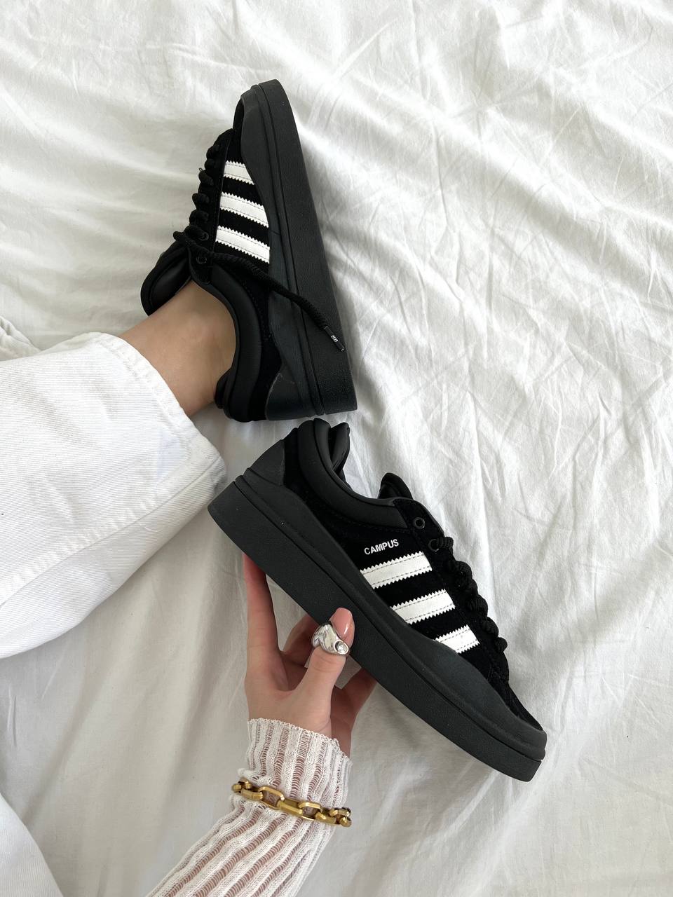 Adidas Campus x Bad Bunny Black White - oceanhype - 