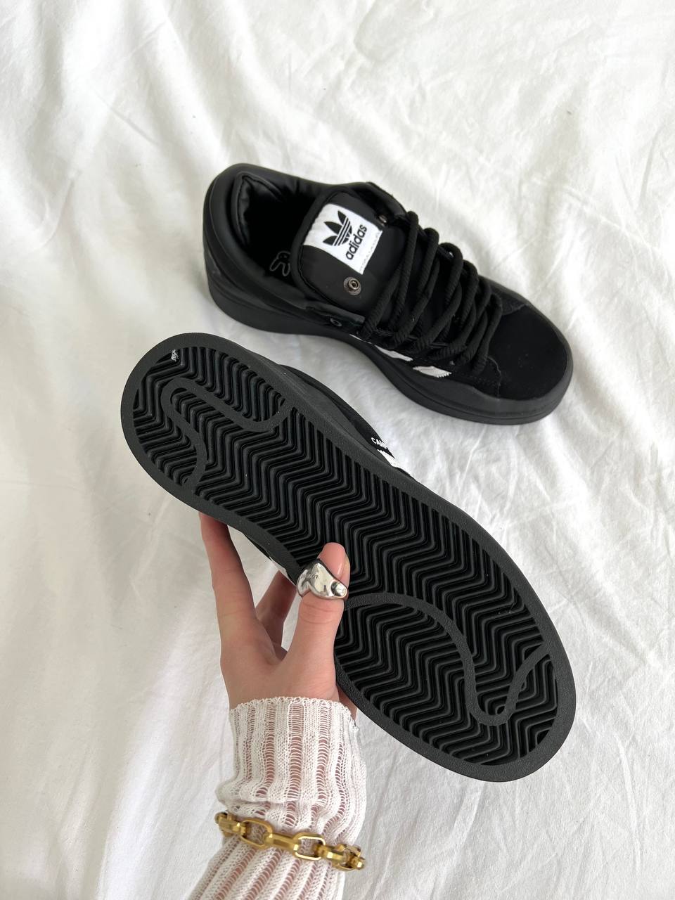 Adidas Campus x Bad Bunny Black White - oceanhype - 