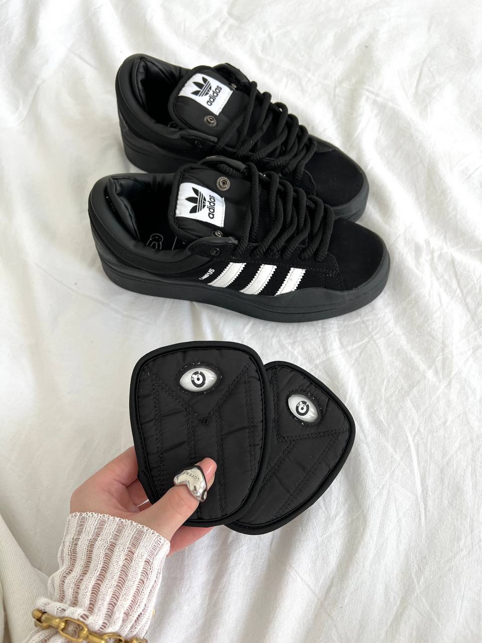 Adidas Campus x Bad Bunny Black White - oceanhype - 