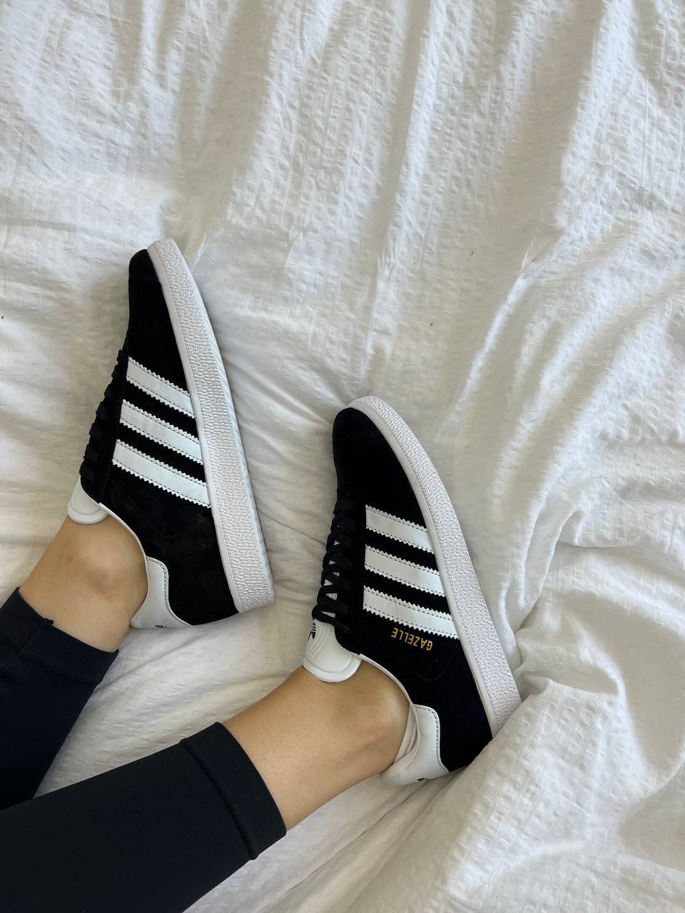 Adidas Gazelle Black White - Gold Metallic - oceanhype - 