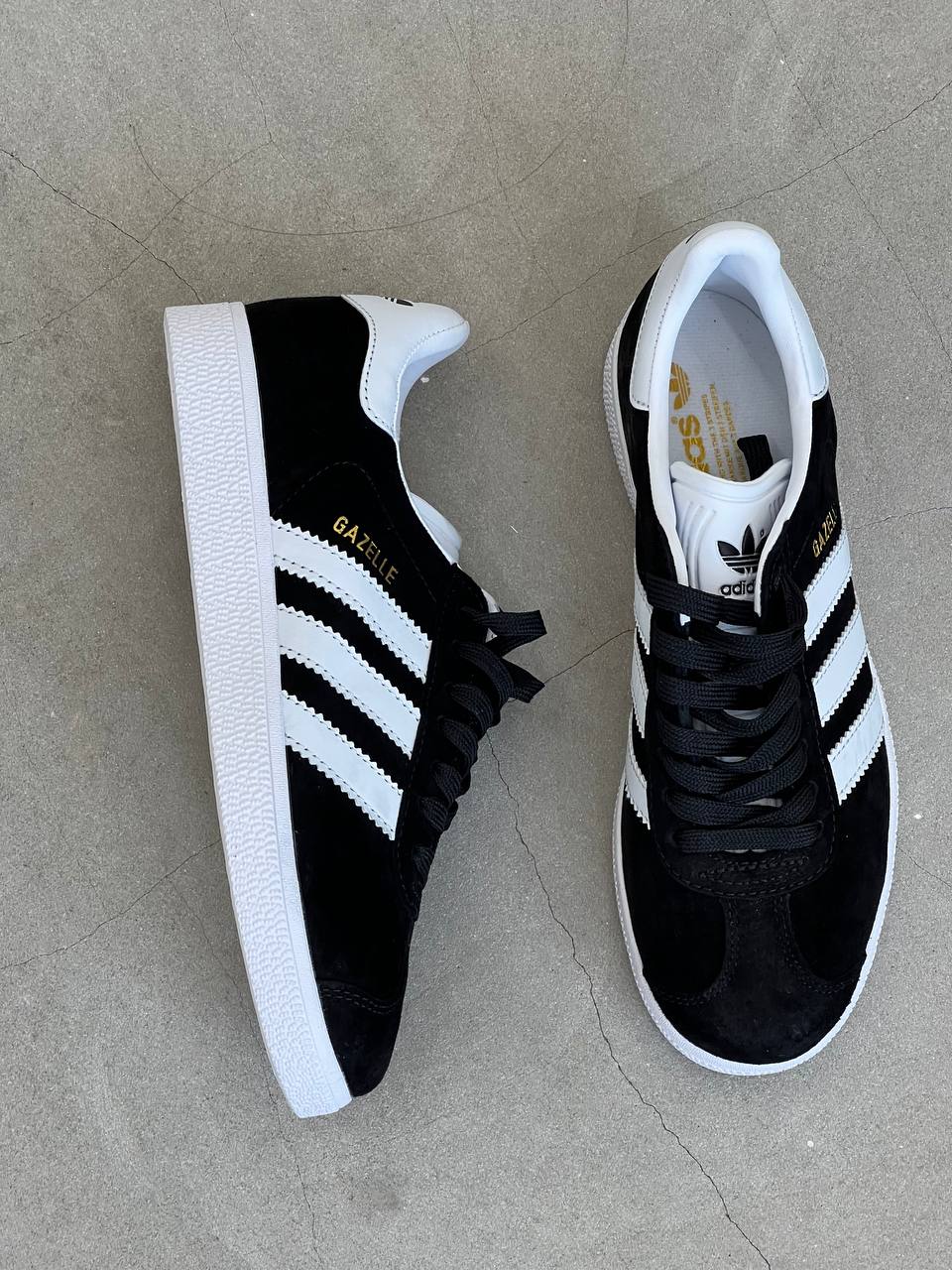 Adidas Gazelle Black White - Gold Metallic - oceanhype - 