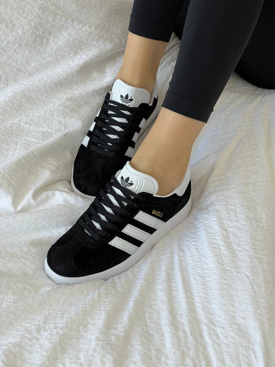 Adidas Gazelle Black White - Gold Metallic - oceanhype - 