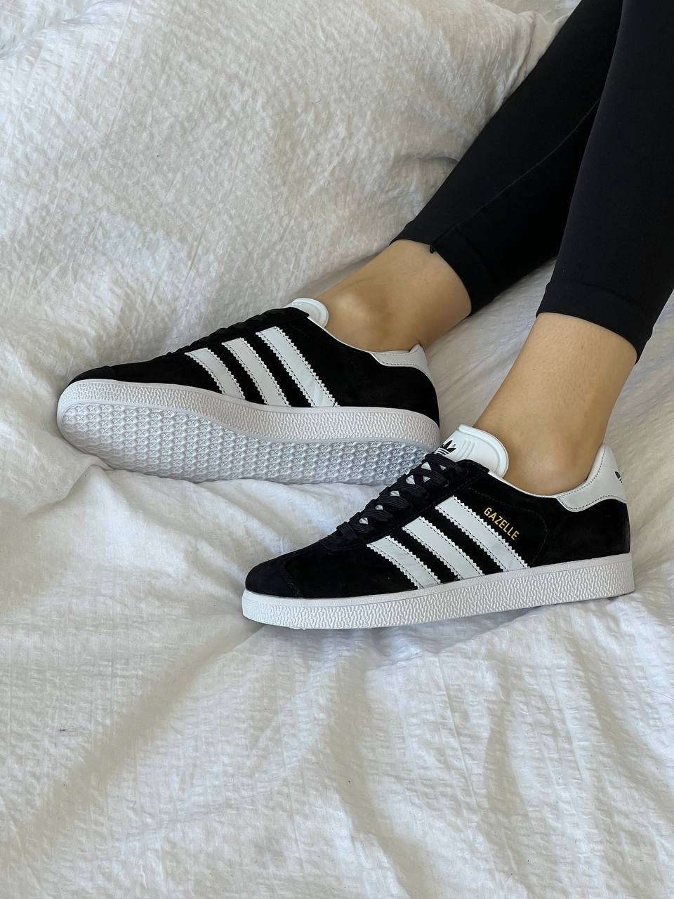 Adidas Gazelle Black White - Gold Metallic - oceanhype - 