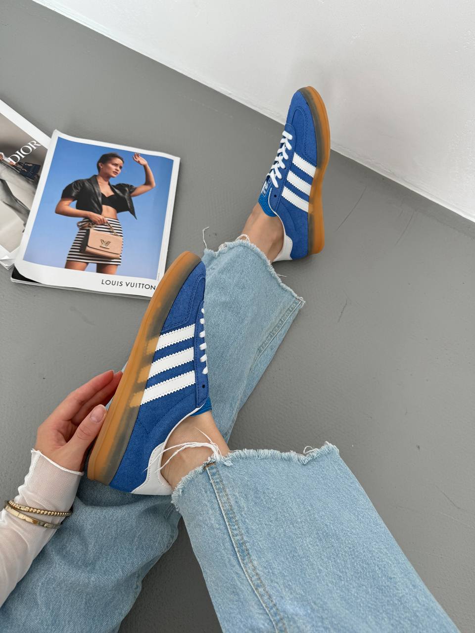 Adidas Gazelle Indoor Blue Fusion Gum - oceanhype - 