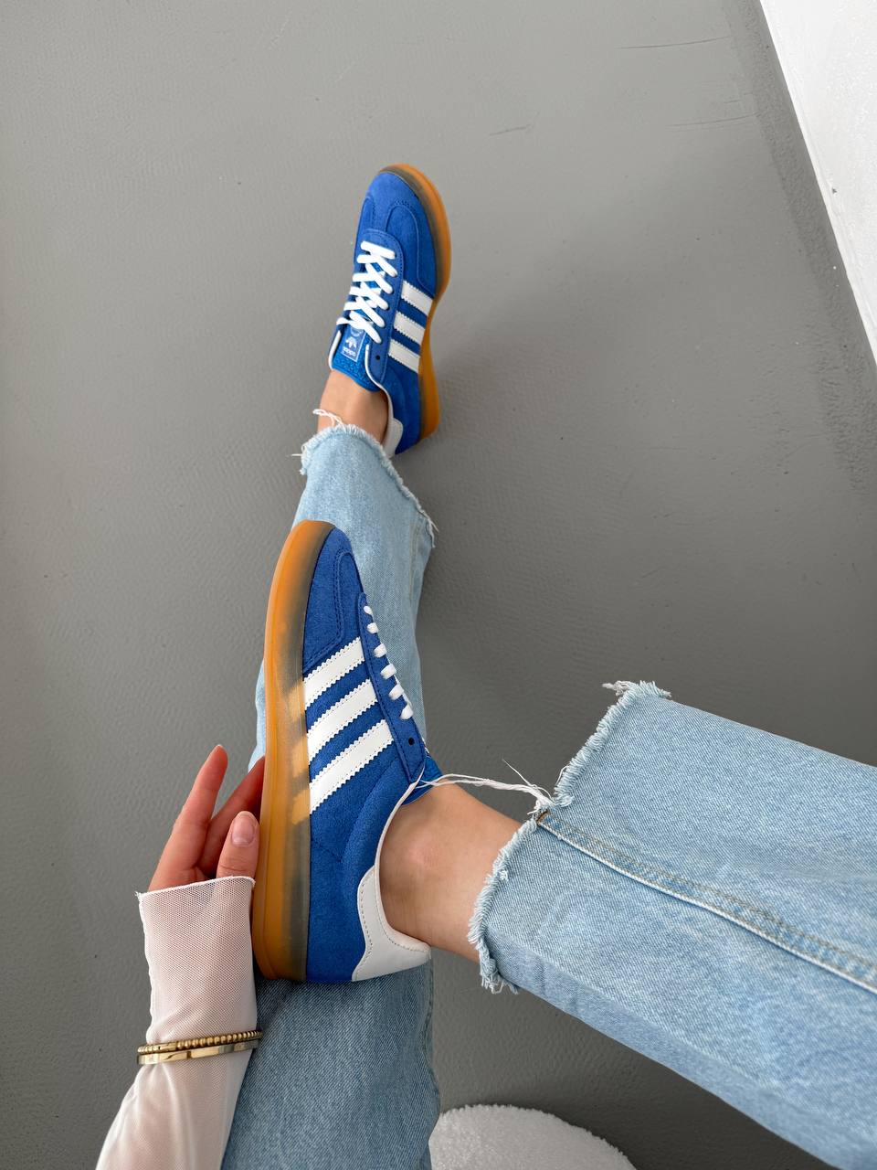 Adidas Gazelle Indoor Blue Fusion Gum - oceanhype - 