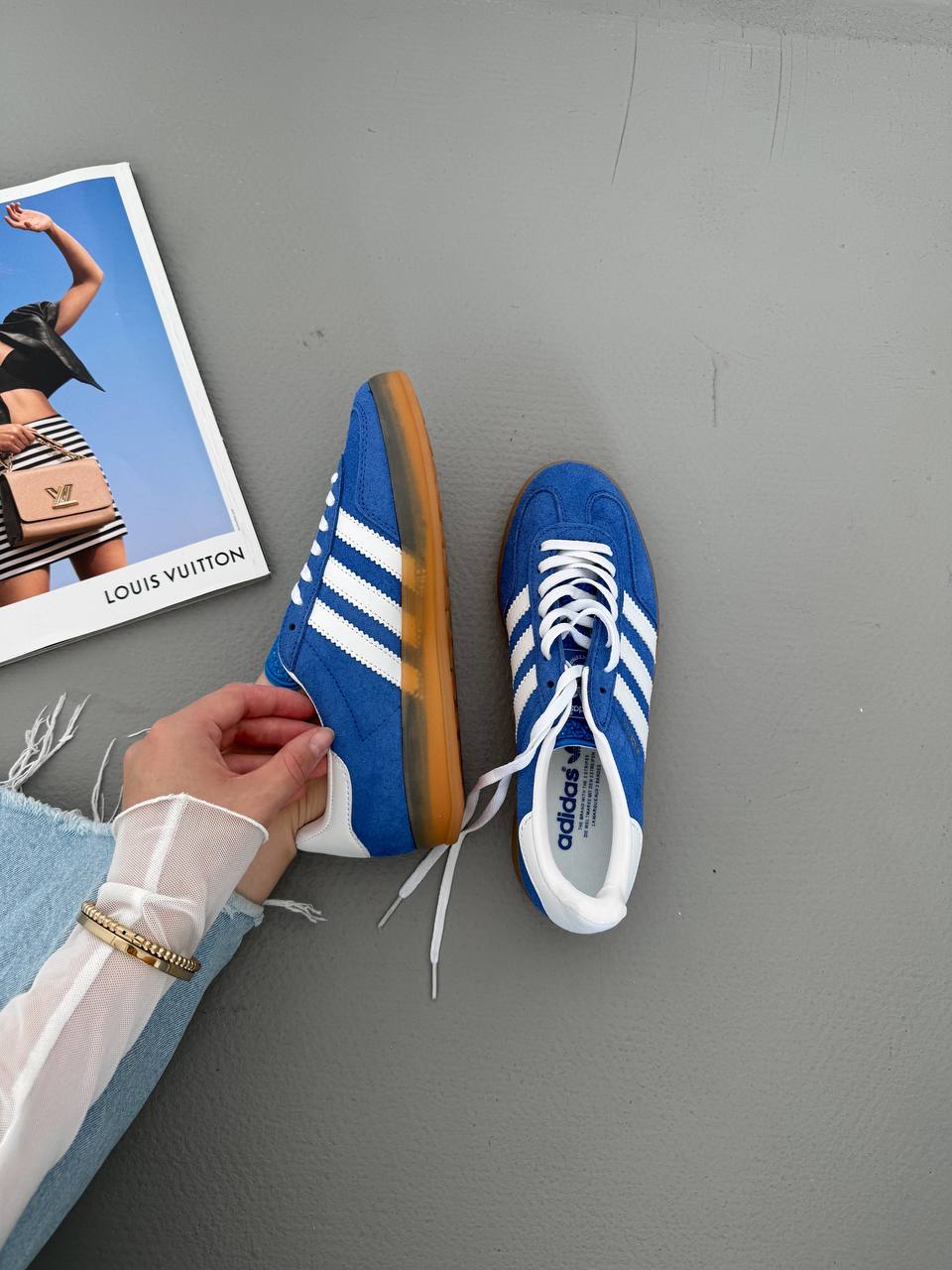 Adidas Gazelle Indoor Blue Fusion Gum - oceanhype - 