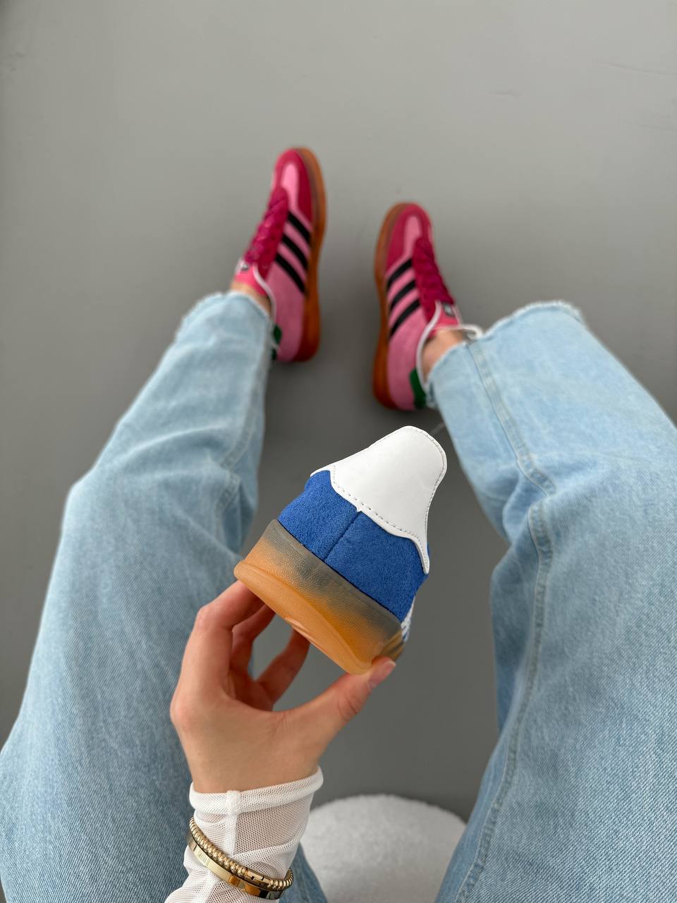 Adidas Gazelle Indoor Blue Fusion Gum - oceanhype - 