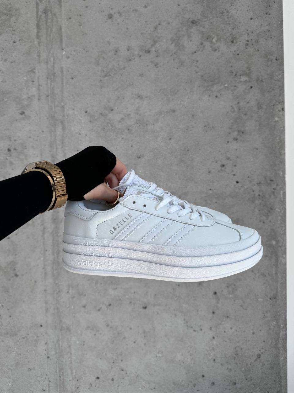 Adidas Gazelle Bold Triple White - oceanhype - 