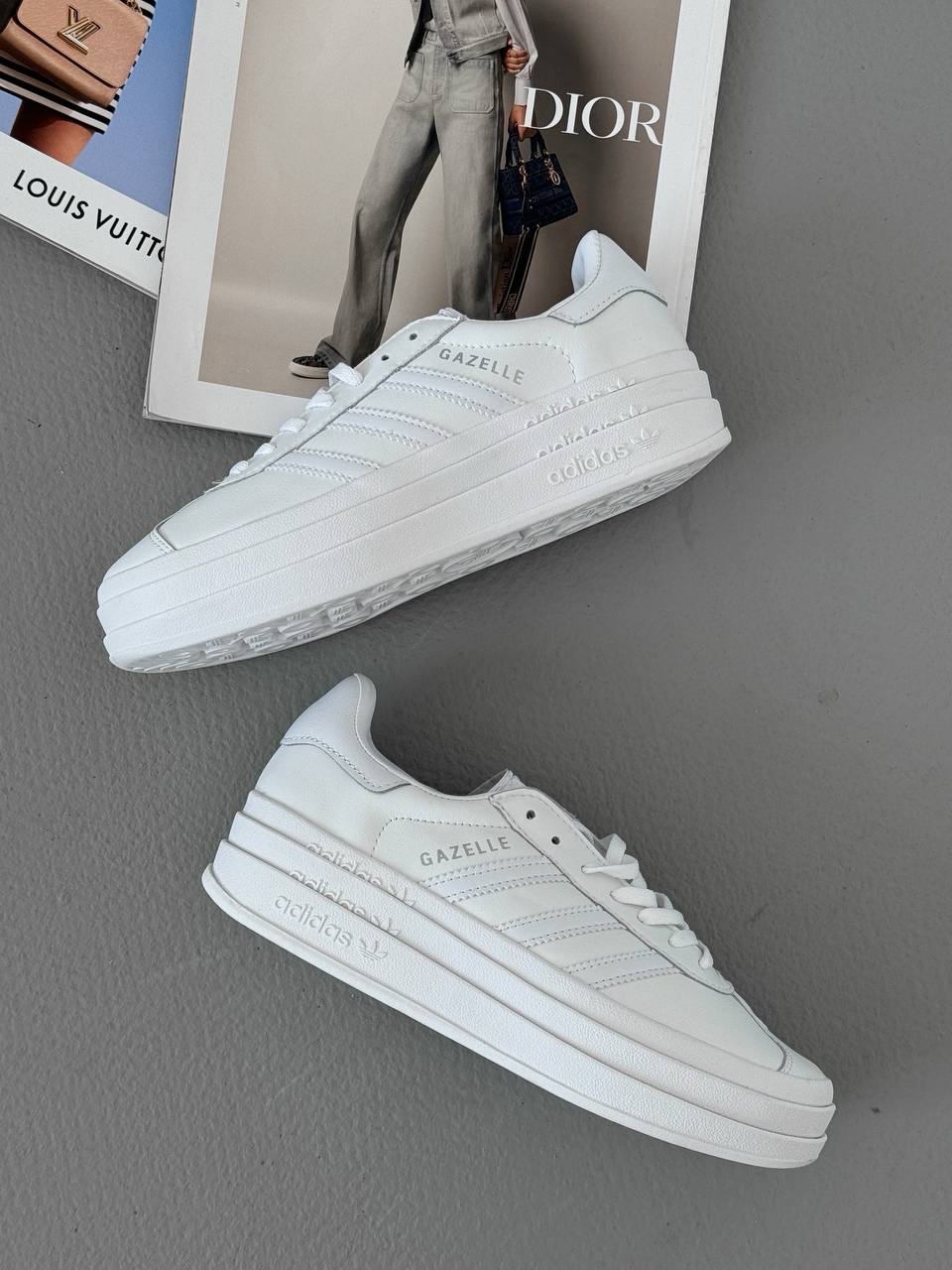 Adidas Gazelle Bold Triple White - oceanhype - 