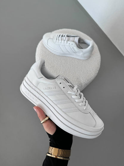 Adidas Gazelle Bold Triple White - oceanhype - 