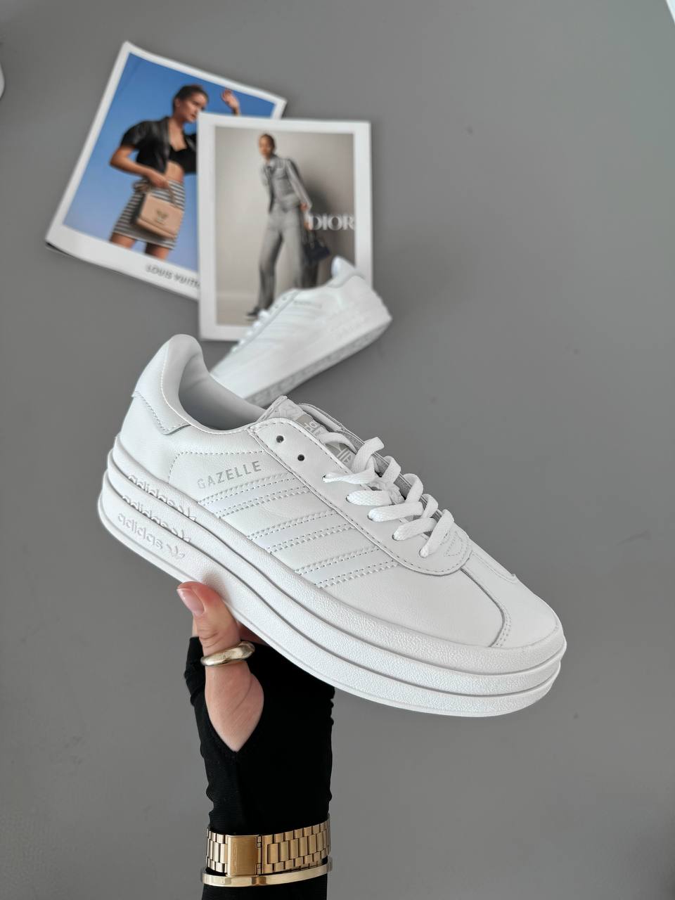 Adidas Gazelle Bold Triple White - oceanhype - 