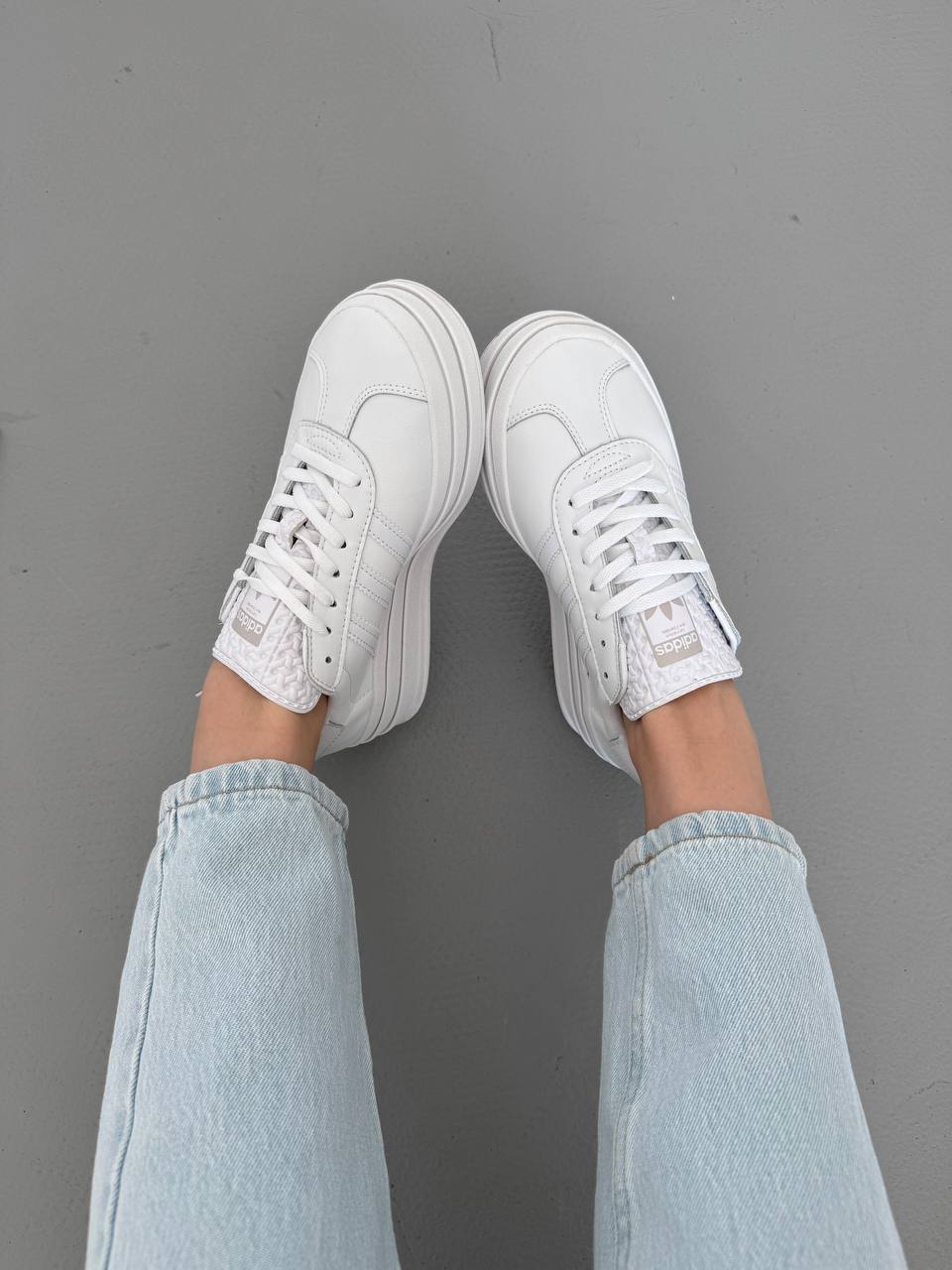Adidas Gazelle Bold Triple White - oceanhype - 