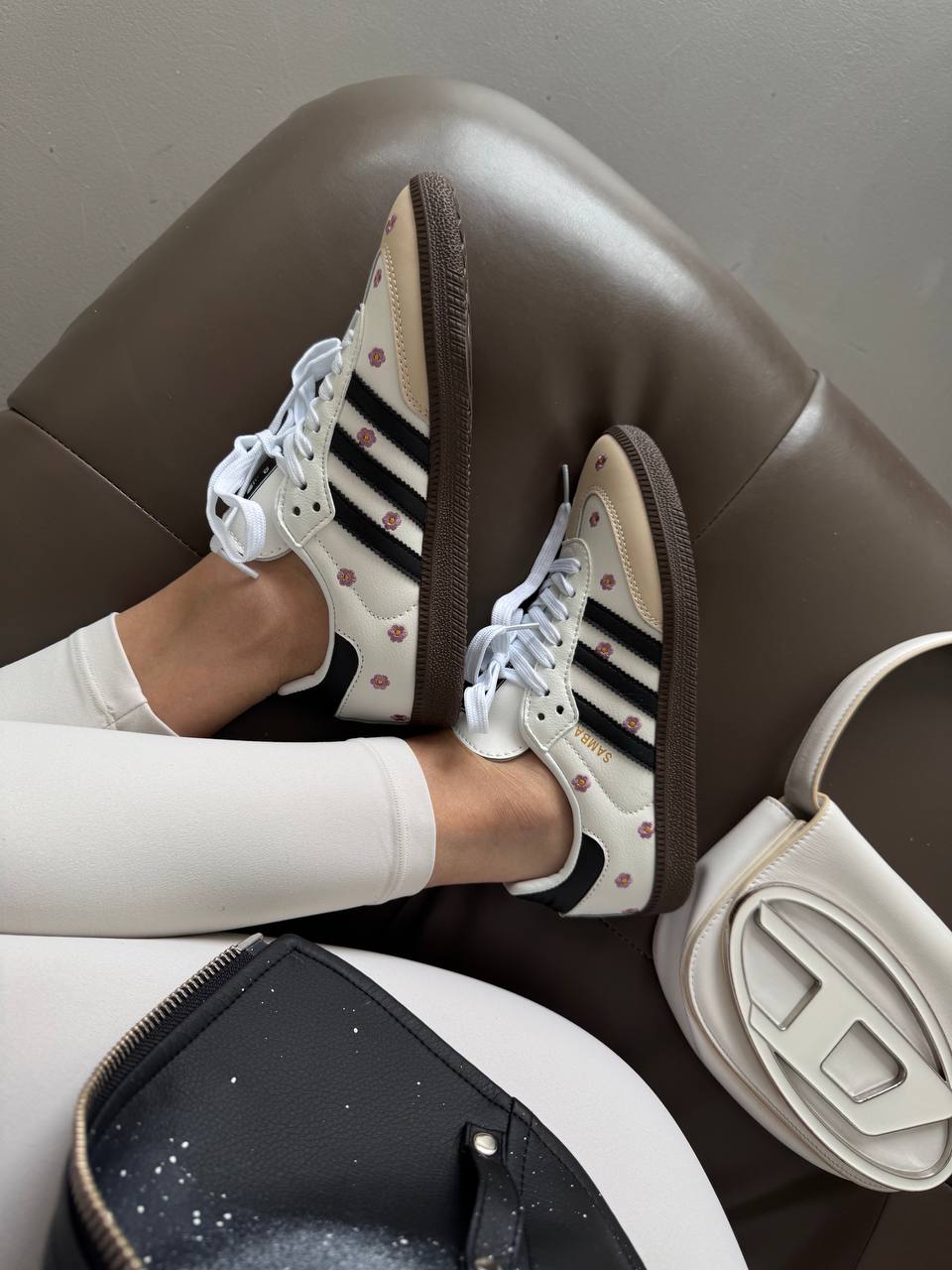 Adidas Samba White Floral Embroidery - oceanhype - 