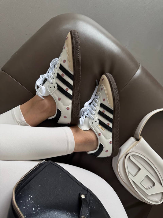Adidas Samba White Floral Embroidery - oceanhype - 
