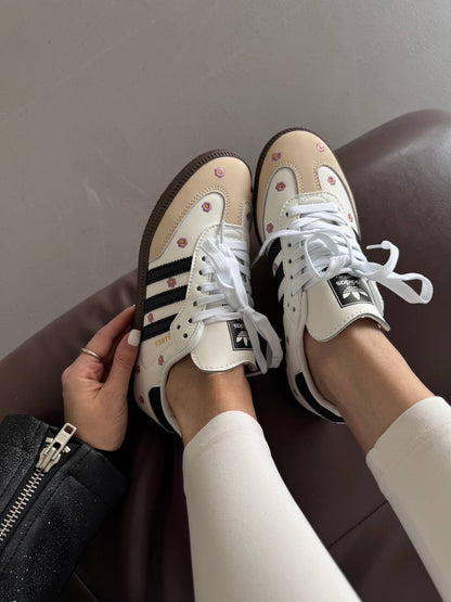 Adidas Samba White Floral Embroidery - oceanhype - 