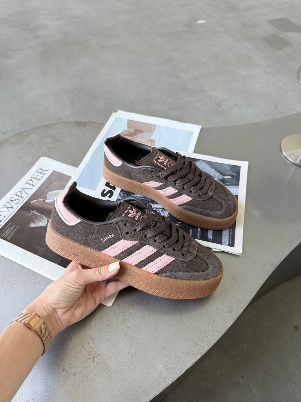 Adidas Samba XLG Brown Pink - oceanhype - 
