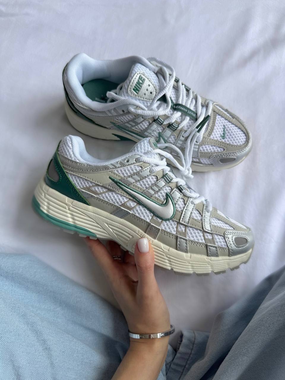 Nike P - 6000 Light Bone Bicoastal Green - oceanhype - 