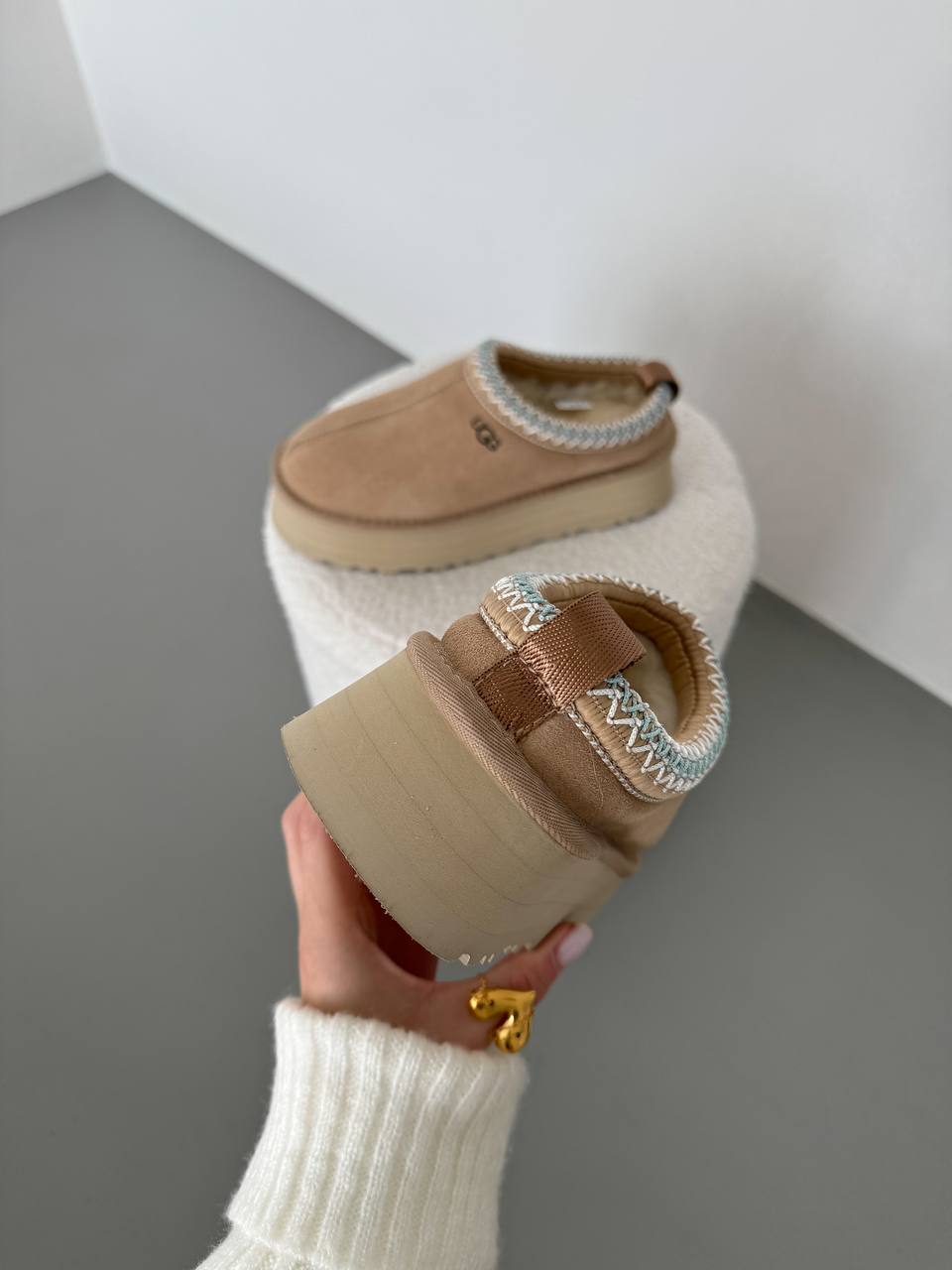 UGG Tasman Platform Beige Blue - oceanhype - 