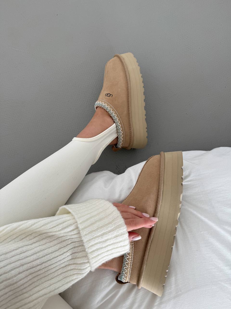 UGG Tasman Platform Beige Blue - oceanhype - 