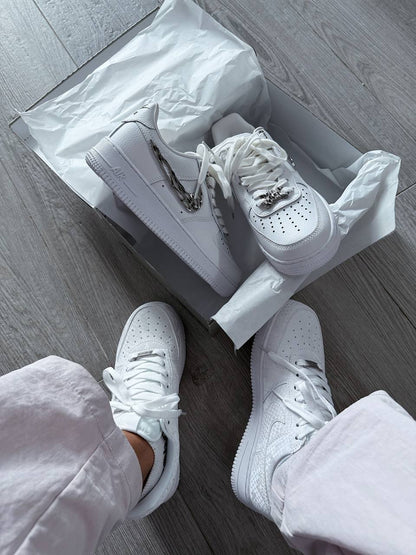 Nike Air Force 1 Low Molten Liquid Metal Silver White - oceanhype - 