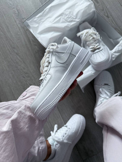 Nike Air Force 1 Low Molten Liquid Metal Silver White - oceanhype - 