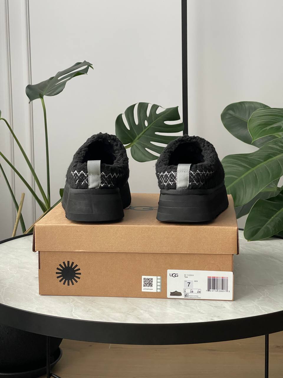 UGG Tazz Slipper Heritage Braid Black - oceanhype - 