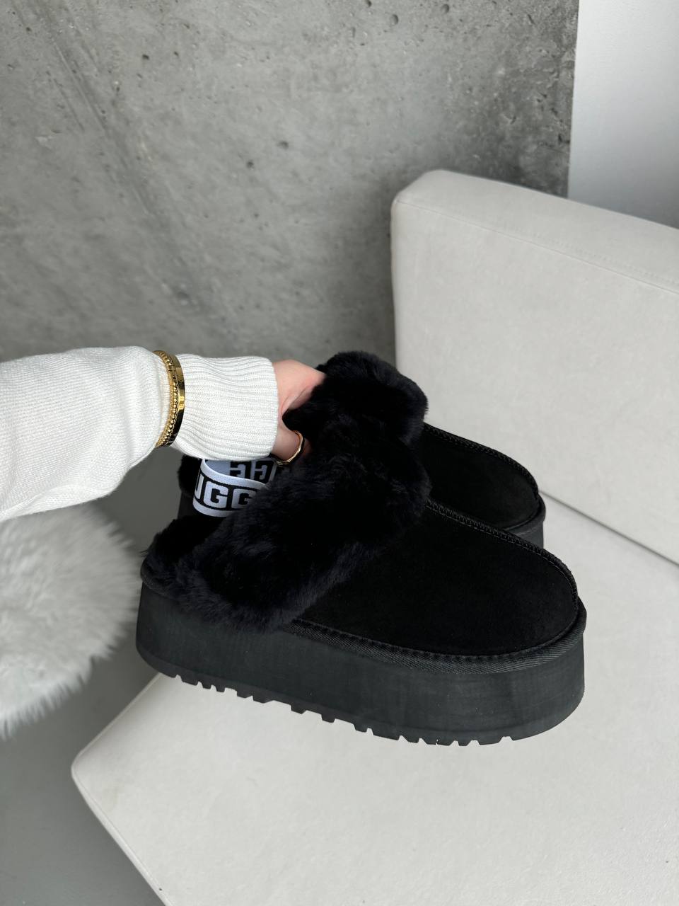 UGG Funkette Platform Black - oceanhype - 