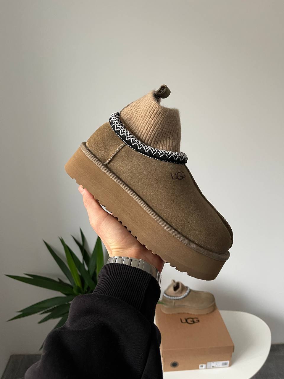 UGG Tasman Platform Sock Khaki - oceanhype - 