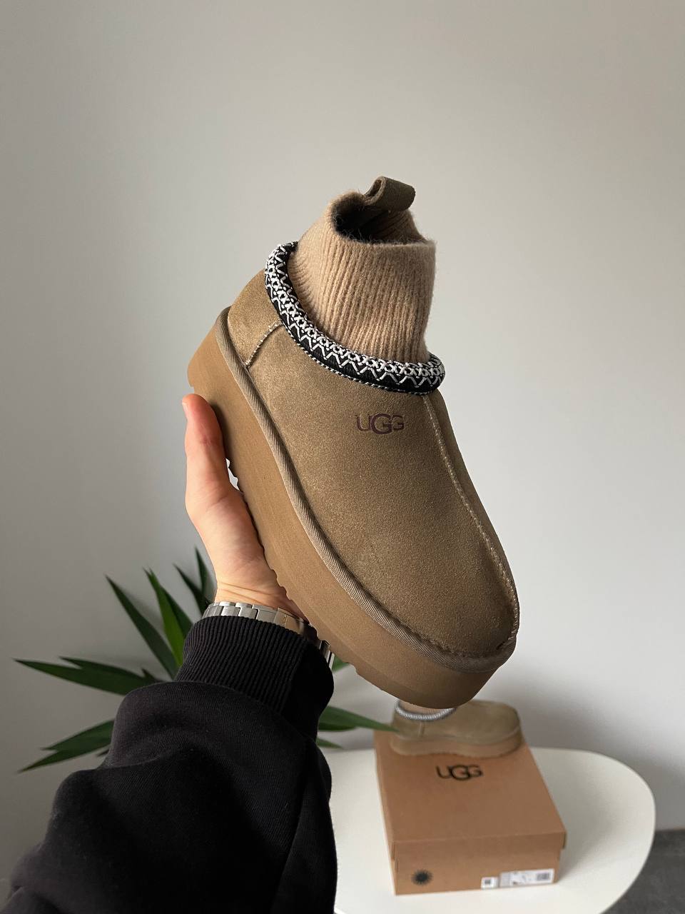 UGG Tasman Platform Sock Khaki - oceanhype - 