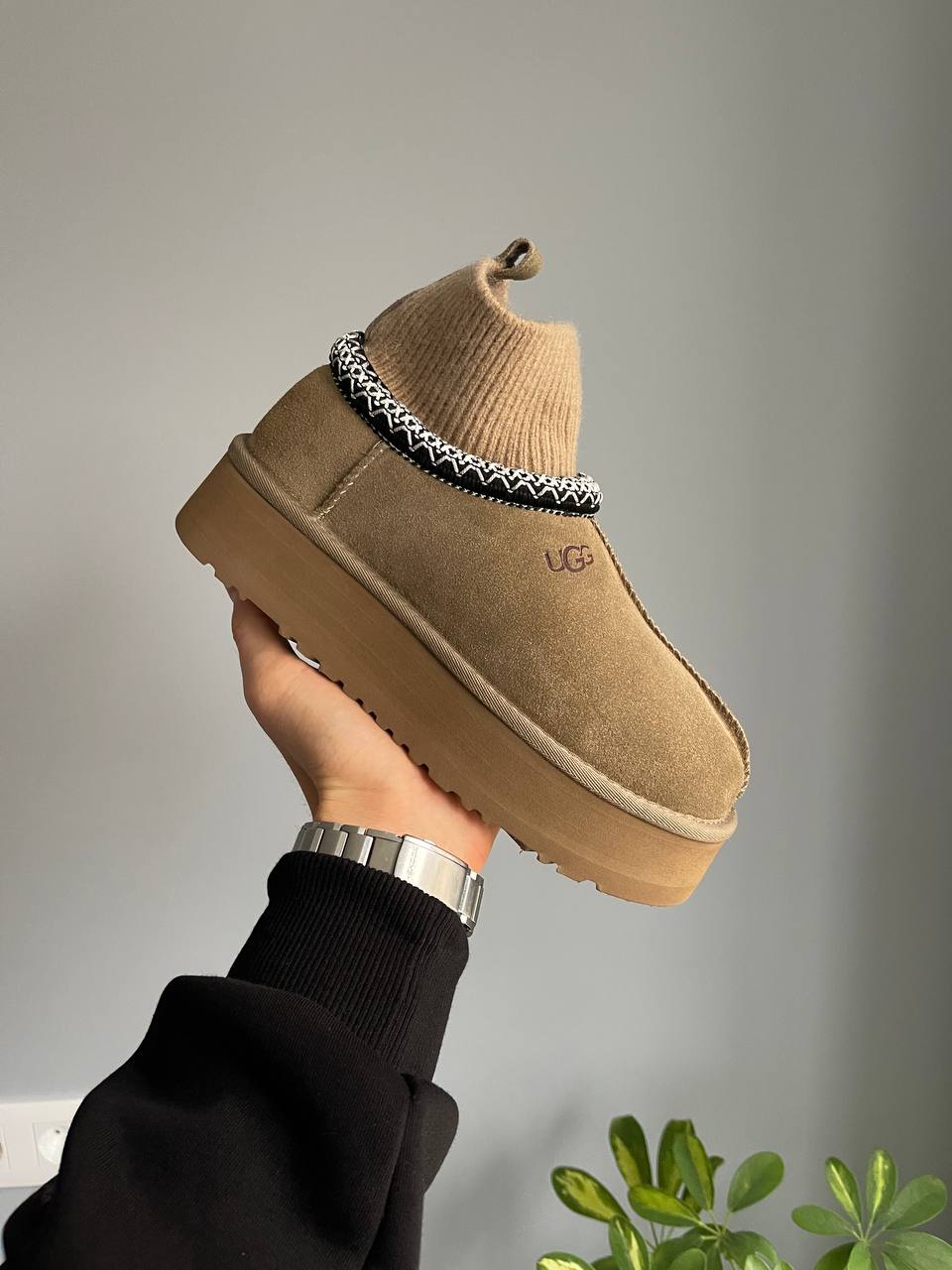 UGG Tasman Platform Sock Khaki - oceanhype - 